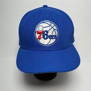 New Era 59FIFTY Philadelphia 76ers Hat‎ Fitted Cap Royal Blue NBA Size 7 3/8